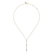 Gabriel & Co. 14K Yellow Gold Diamond Drop Y Necklace - .35cttw