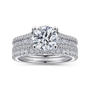 Gabriel & Co. 14k White Gold Diamond Channel Set Engagement Ring Mounting