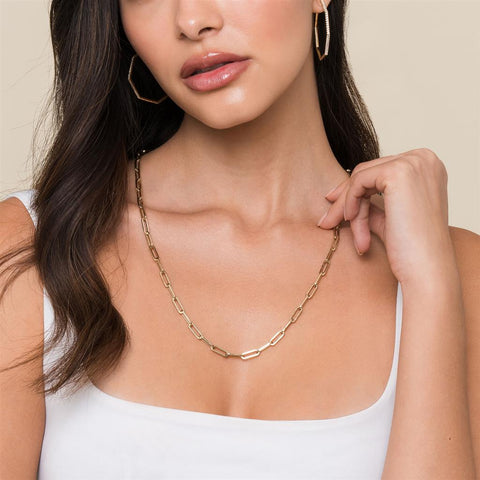 Gabriel & Co. 14k Yellow Gold Paperclip Chain Necklace