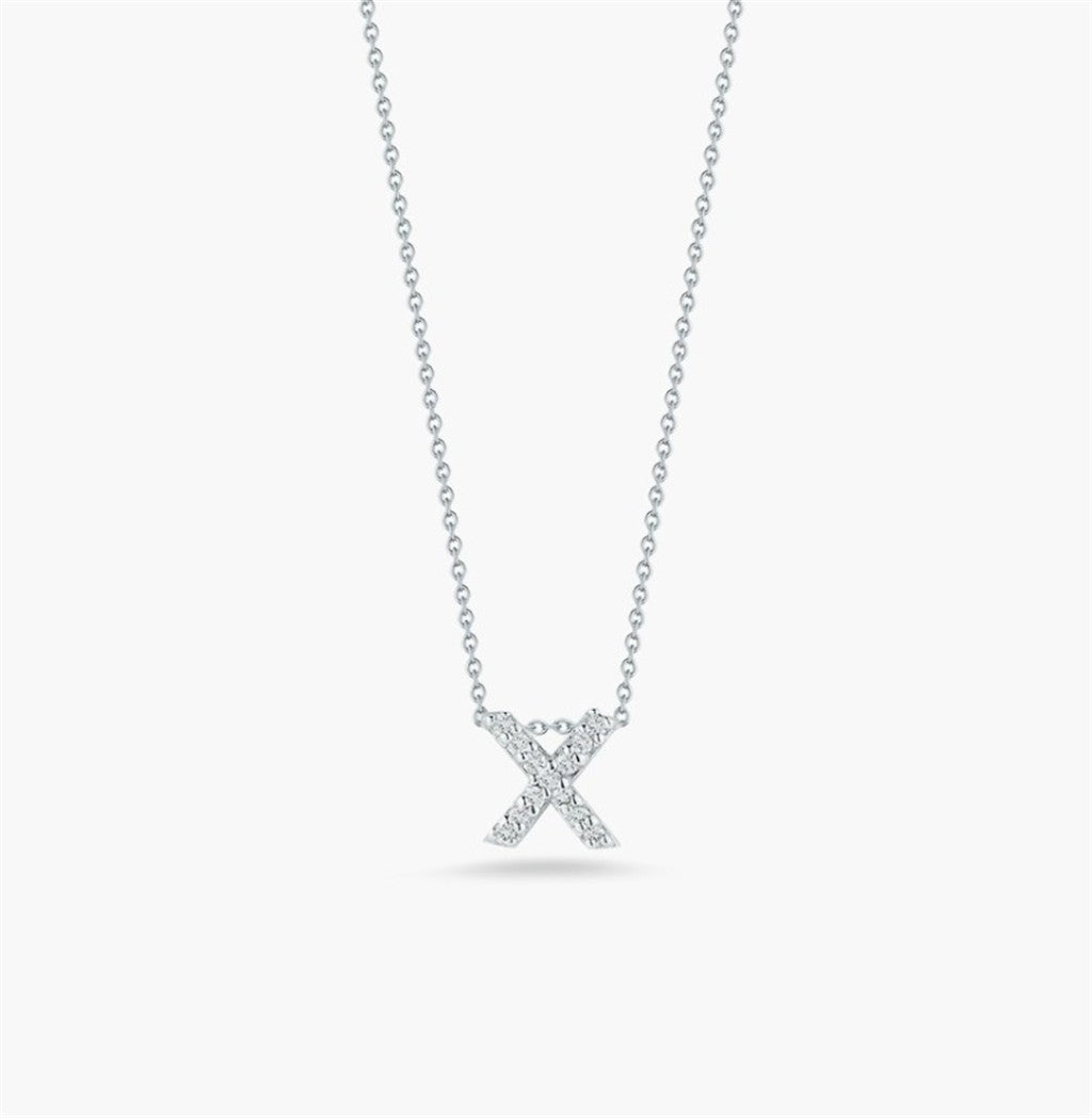 Roberto Coin 18K Tiny Treasures Diamond Love Letter Necklace