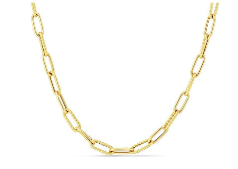 Roberto Coin 18k Yellow Gold Paperclip Link Necklace