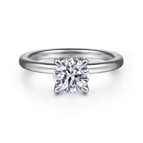 Gabriel & Co. Evelynn - 14K White Gold Round Solitaire Diamond Engagement Setting