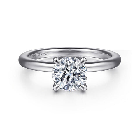 Gabriel & Co. Evelynn - 14K White Gold Round Solitaire Diamond Engagement Setting
