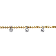 Gabriel & Co. 14k Yellow Gold Bujukan White Sapphire Station Bracelet