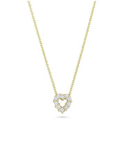 Roberto Coin 18k Yellow Gold Tiny Treasures Ruby & Diamond Heart Necklace
