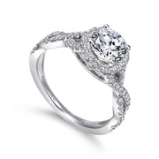 Gabriel & Co. Marissa - 14K White Gold Round Halo Diamond Engagement Ring