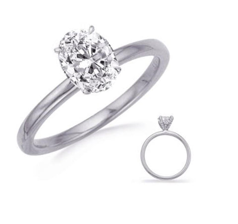 14k White Gold Engagment Ring