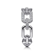Gabriel & Co. 14k White Gold Pave Diamond Chain Link Ring - .37cttw