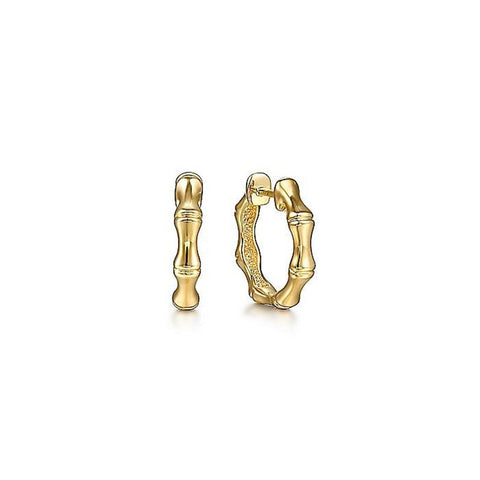 Gabriel & Co. 14k Yellow Gold Contemporary Hoops