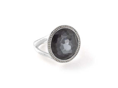 Ippolita Medium Ring in Sterling Silver with Diamonds