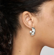 Ippolita Classico Small Hammered Hoop Earrings with Tapered Ends - 925 Silver
