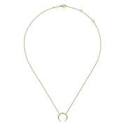 Gabriel & Co 14K Yellow Gold Crescent Moon Pendant Necklace