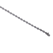14k White Gold Spaced Diamond Tennis Bracelet - 2.03cttw
