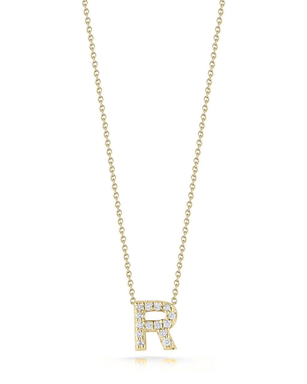 Roberto Coin 18K Tiny Treasures Diamond Love Letter Necklace