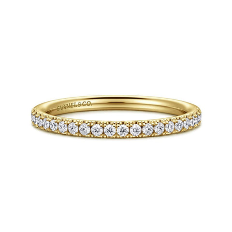Gabriel & Co 14k Yellow Gold Diamond Wedding Band - .21cttw
