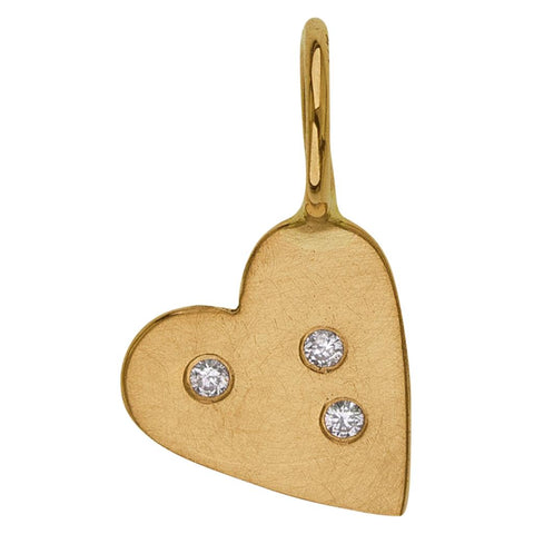 Heather B. Moore Gold Diamond Heart Charm