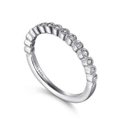 Gabriel & Co. 14k White Gold Bezel Set Diamond Band