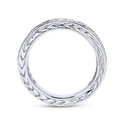 Gabriel & Co. 14k White Gold Diamond and Sapphire Band