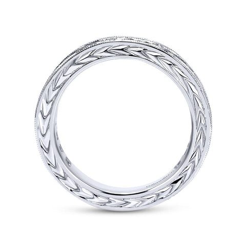 Gabriel & Co. 14k White Gold Diamond and Sapphire Band