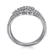 Gabriel & Co. 14k White Gold Wide Diamond Ring - 1.26cttw