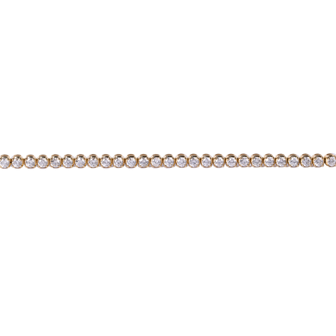14k Yellow Gold Tennis Bracelet - 7.0cttw