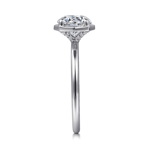 Gabriel & Co Cassi - 14K White Gold Round Diamond Engagement Ring
