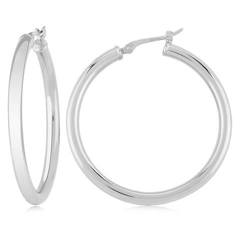 Large Tube Hoop Earrings