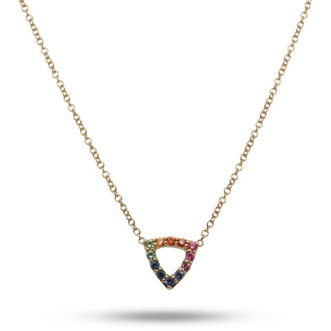 Multi-Color Triangle Necklace