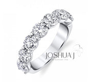 14k White Gold Round Diamond Band - 2.53cttw