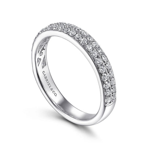 Gabriel & Co. 14k White Gold Diamond Pave Band - .51cttw