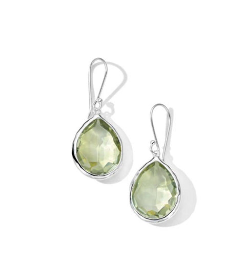 Ippolita Rock Candy teardrop Earrings - 925 Silver in Prasiolite