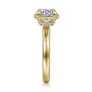 Gabriel & Co. Deedie - 14K Yellow Gold Round Diamond Engagement Ring