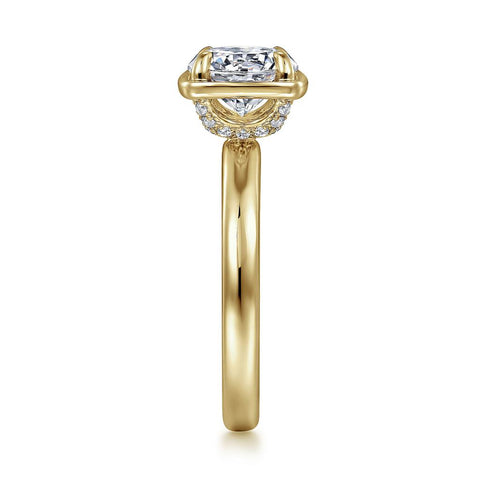 Gabriel & Co. Deedie - 14K Yellow Gold Round Diamond Engagement Ring