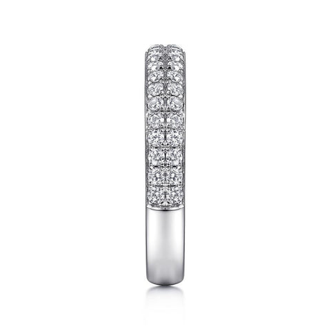 Gabriel & Co. 14k White Gold Diamond Pave Band - .51cttw