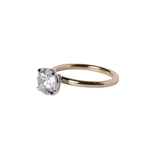 14k Yellow Gold 1.68ct Round Diamond Solitaire Engagement Ring