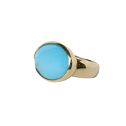 Lauren K. 18k Yellow Gold Bezel Set Turqouise Ring