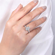 Gabriel & Co Alina - 14K White Gold Hidden Halo Oval Diamond Engagement Ring