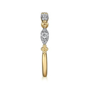 14k Yellow Gold Bujukan Diamond Marquise Ring - .19cttw
