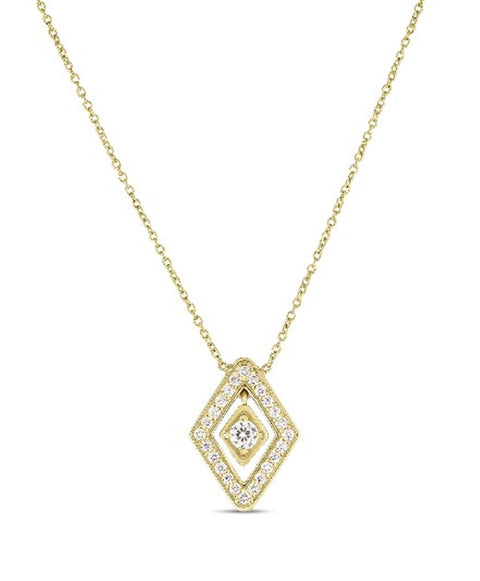 Roberto Coin 18k Yellow Gold Diamante Small Diamond Necklace - .27cttw