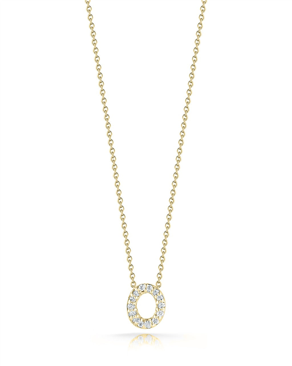 Roberto Coin 18K Tiny Treasures Diamond Love Letter Necklace