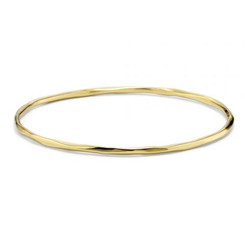 Ippolita Classico Thin Faceted Bangle in 18K Gold