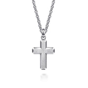 Gabriel & Co. 925 Sterling Silver Brushed Cross Pendant