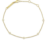 Zoe Chicco 14k Yellow Gold Bezel-Set Diamond Station Bracelet