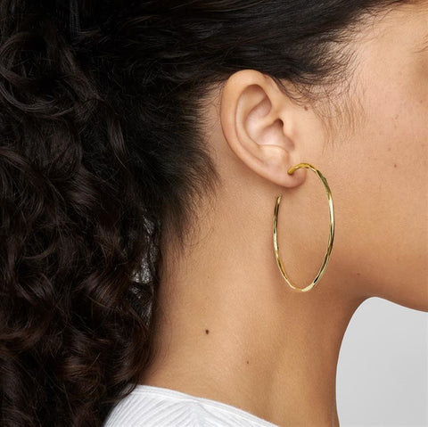 Ippolita 18k Yellow Gold Classico Large Squiggle Hoop Earrings