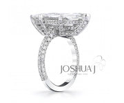 Platinum 8.03ct Marquise Diamond Ring - 9.08cttw