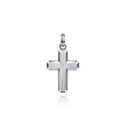 Gabriel & Co. 925 Sterling Silver Brushed Cross Pendant