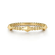 Gabriel & Co. 14K Yellow Gold Bujukan Pyramid Classic Ring