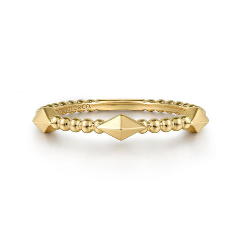 Gabriel & Co. 14K Yellow Gold Bujukan Pyramid Classic Ring