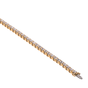 14k Yellow Gold Tennis Bracelet - 7.0cttw