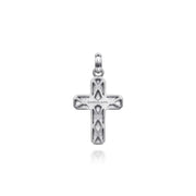Gabriel & Co. 925 Sterling Silver Brushed Cross Pendant